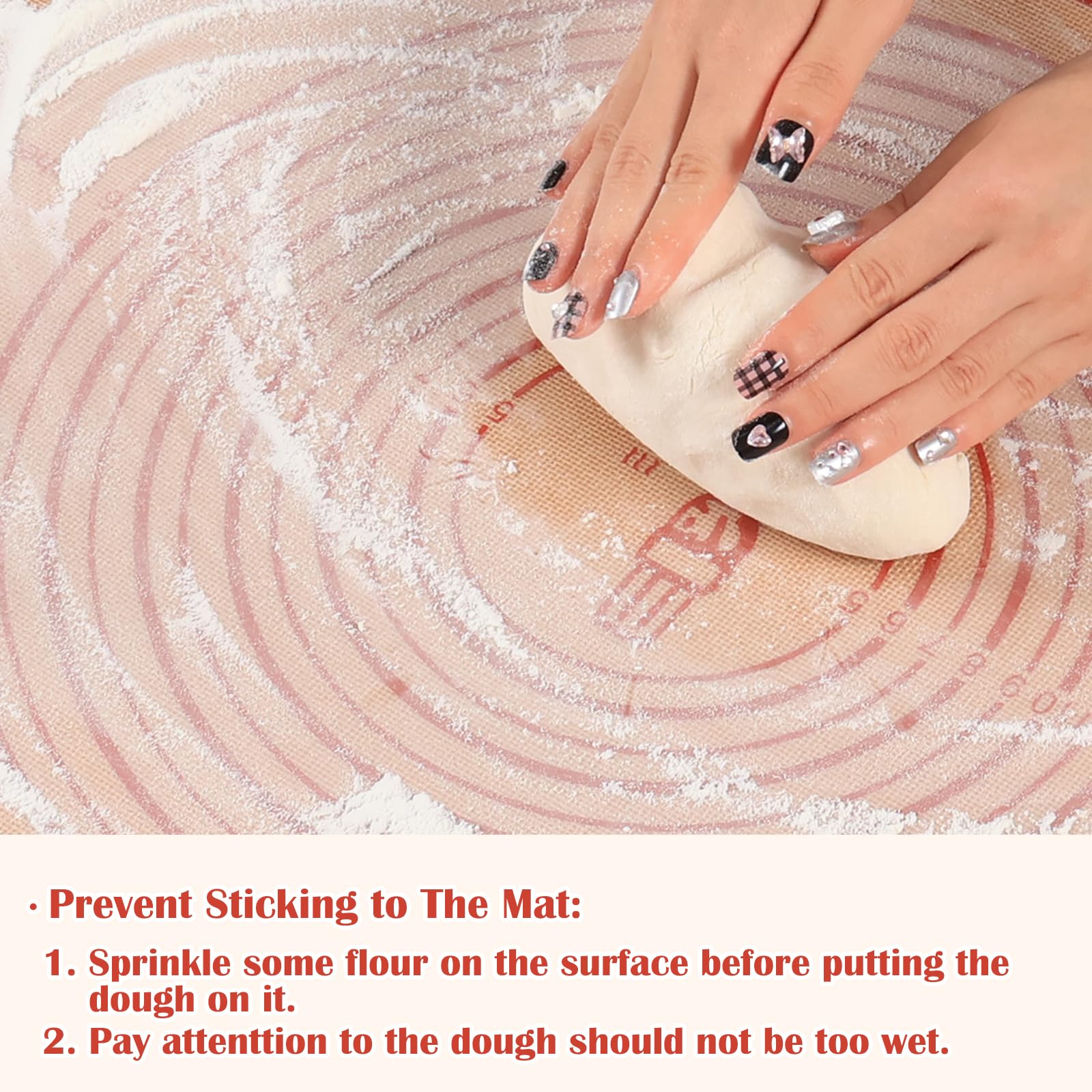 Extra Large Non-slip Silicone Pastry Mat with Measurements, 28'' x 20''