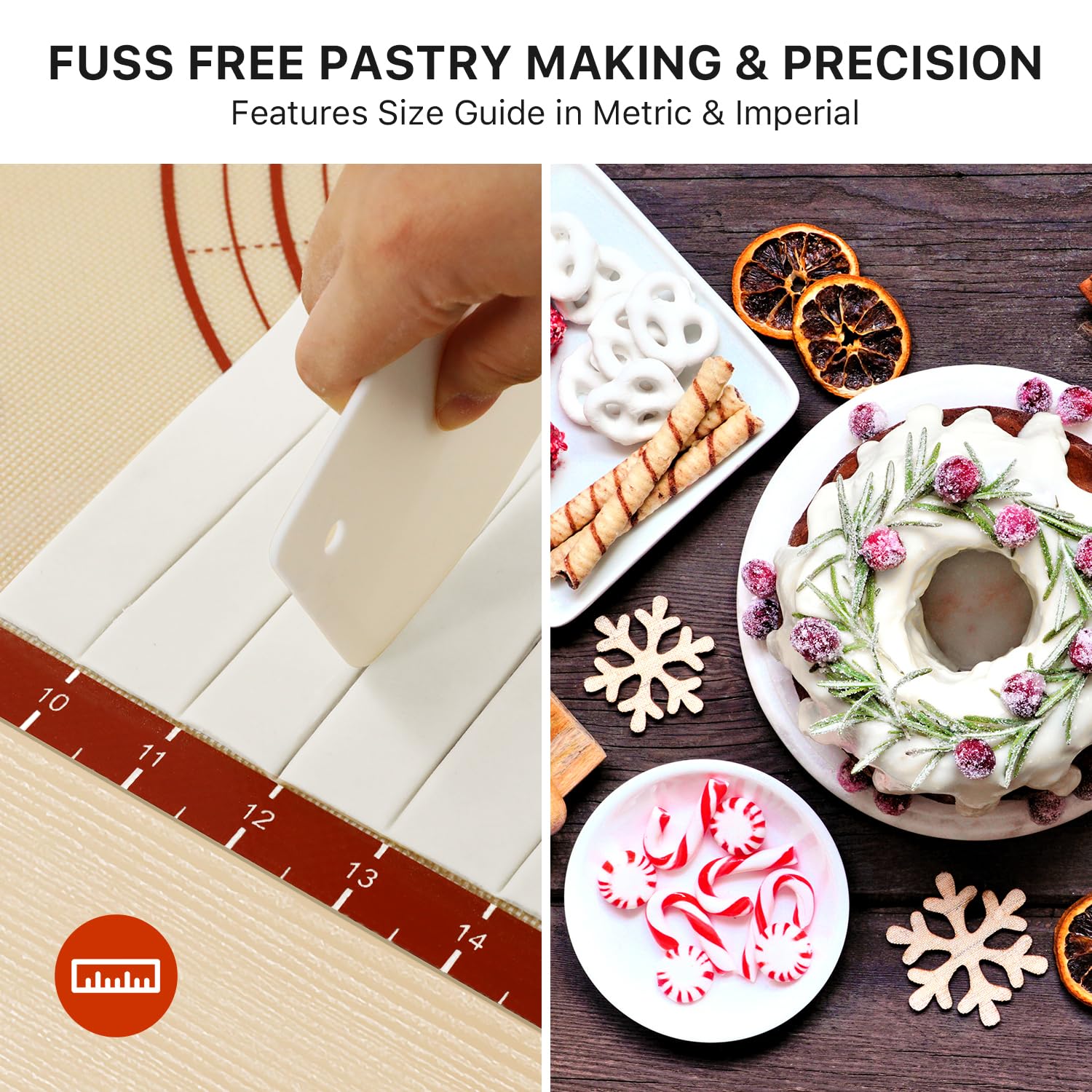 Extra Thick Silicone Baking Mat with Measurement Guides