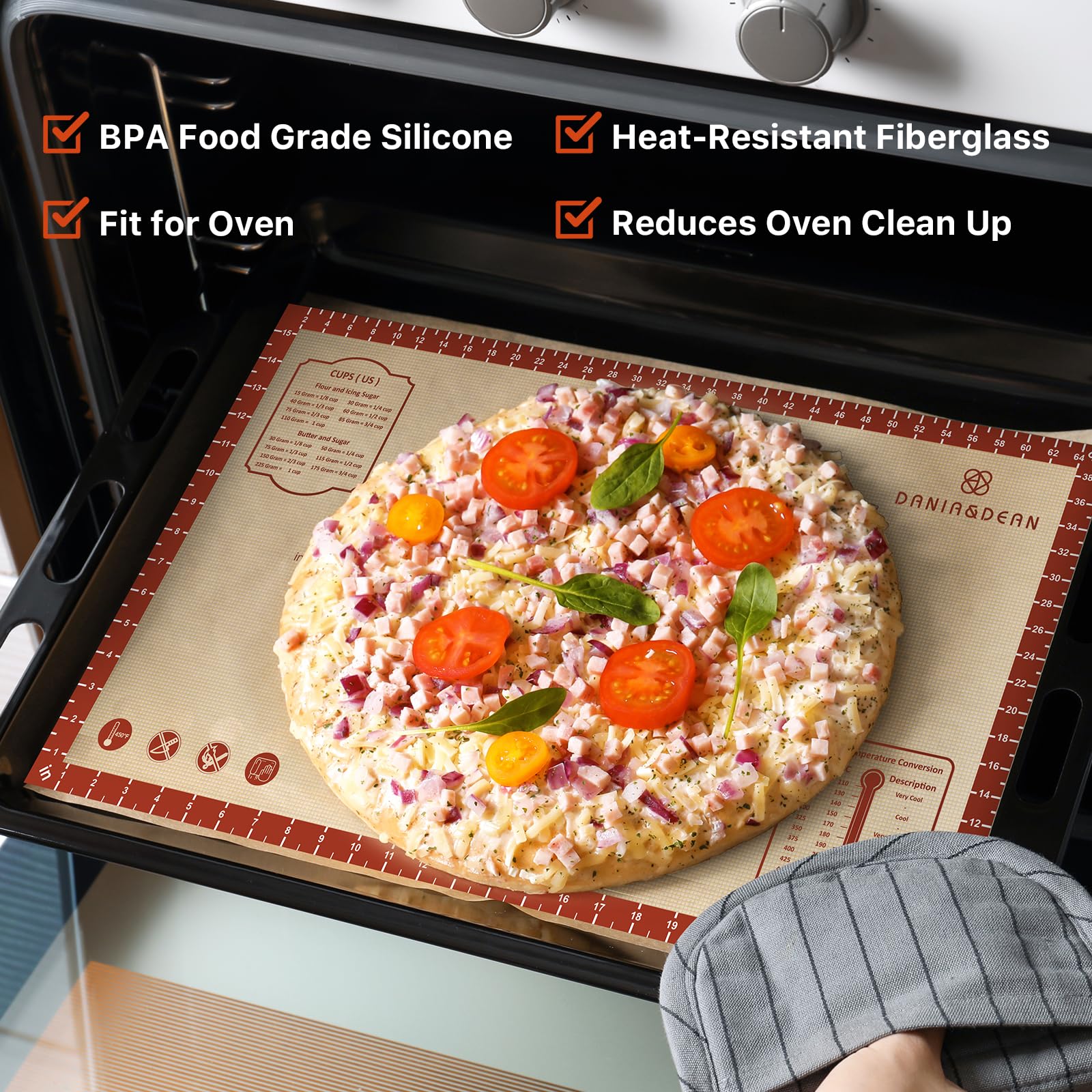Extra Thick Silicone Baking Mat with Measurement Guides