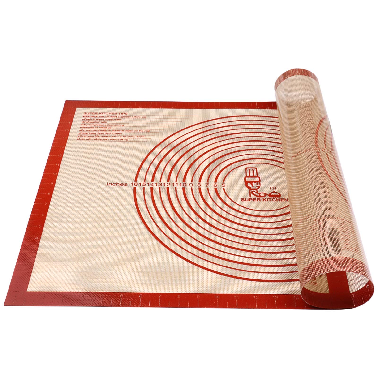 Extra Large Non-slip Silicone Pastry Mat with Measurements, 28'' x 20''