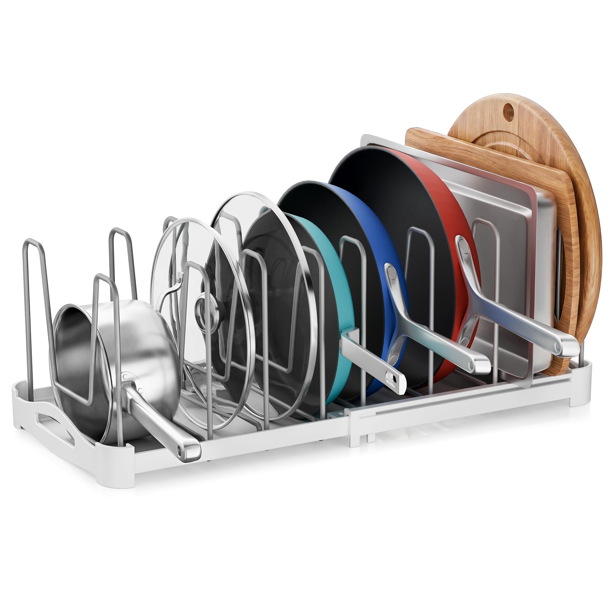 Extendable Kitchen Organizer for Bakeware and Lids