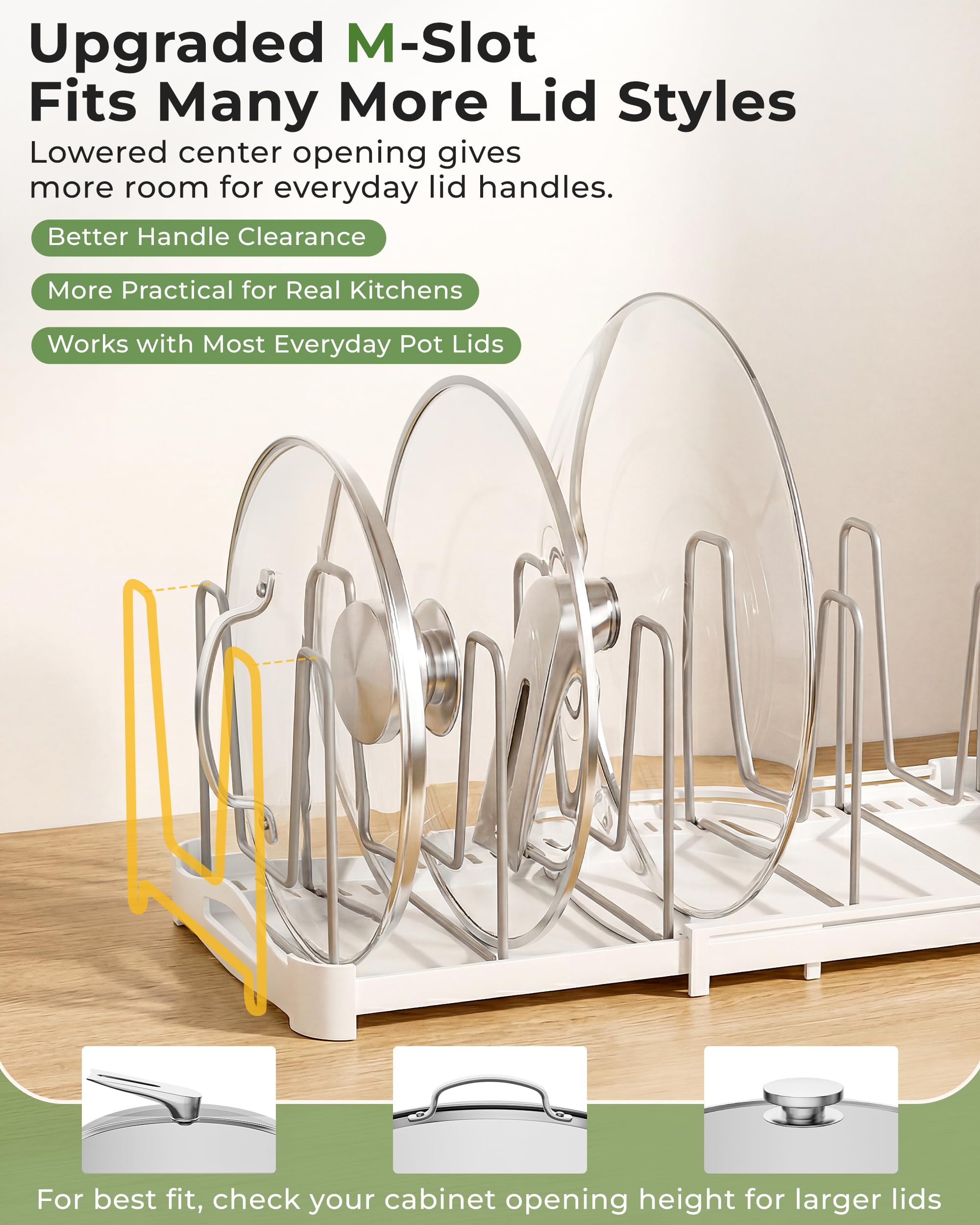 Extendable Kitchen Organizer for Bakeware and Lids